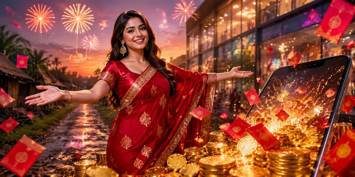 কুমিল্লার মডেল লাল খাম বোনাস হাতে ধরে আছেন